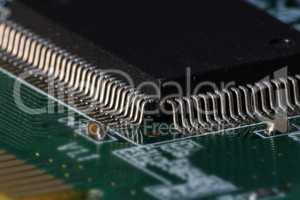 Integrated semiconductor microchip microprocessor on circuit board