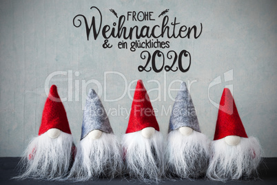 Santa Claus With Hat, Glueckliches 2020 Means Happy 2020
