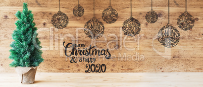 Christmas Tree, Ball Illustration, Merry Christmas And A Happy 2020