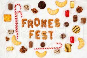 Gingerbread Letters, Candy Collection, Frohes Fest Means Merry Christmas