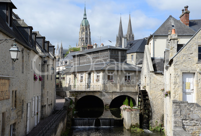 Wassermühle in Bayeux, Frankreich