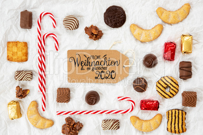 Candy Christmas Collection, Label, Glueckliches 2020 Means Happy 2020