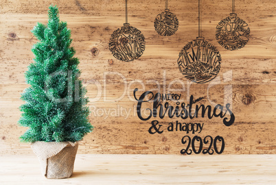 Christmas Tree, Ball, Merry Christmas And A Happy 2020
