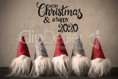 Santa Claus With Cap, Merry Christmas And A Happy 2020
