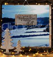 Christmas Tree, Window, Winter Scenery, Glueckliches 2020 Means Happy 2020