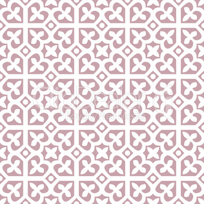Pink and White seamless abstract floral pattern