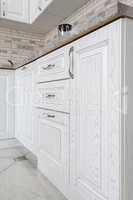 modern white wooden kitchen interior