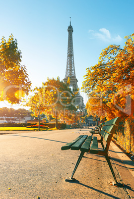 Eiffel Tower in autumn