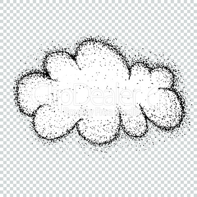 vector illustration clouds tattoo style drawing
