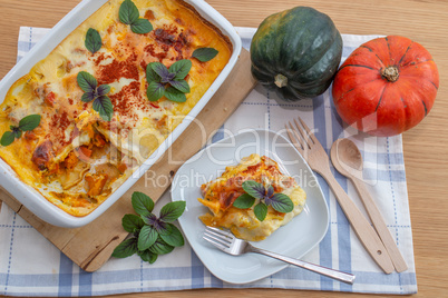 Kürbis Lasagne