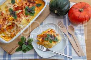 Kürbis Lasagne