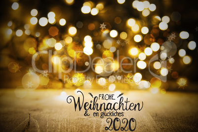 Christmas Lights Background, Glueckliches 2020 Which Means Happy 2020