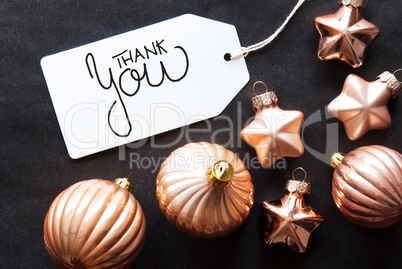 One Label, Golden Christmas Decoration, Thank You