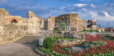 The fortress walls of Nesebar, Bulgaria