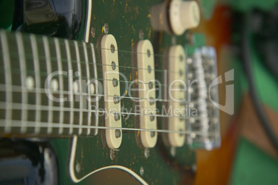 Detail of an electric guitar