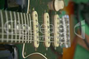 Detail of an electric guitar