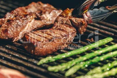 Steak on a grill