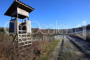 Deer Hunter's hideout on the edge of the forest