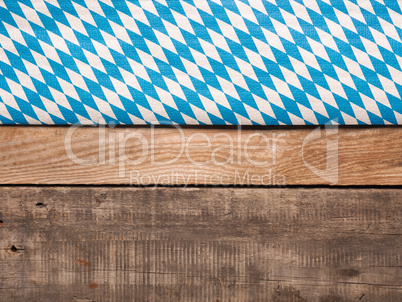 Bavarian flag on rustic wood