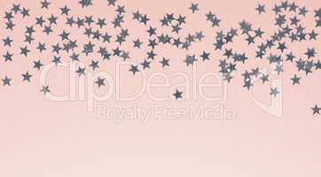 Pink Christmas background with stars