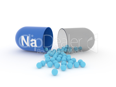 Open capsule with Na Sodium