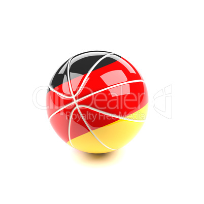 Basketball with the flag of Germany