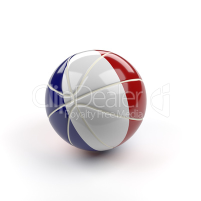 Basketball with the flag of France