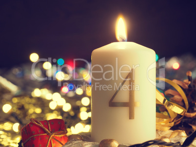 Fourth Advent candle