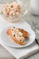 Appetizer pate  salmon with soft cheese