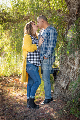 Portrait of Mixed Race Couple Outdoors