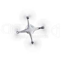 Drone Quadcopter From ABove Isolated On A White Background
