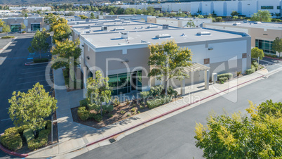 Aerial View Of Industrial Commerce Office Buildings