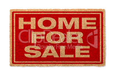 Home For Sale Welcome Mat Isolated On A White Background