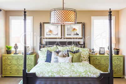 Interior Bedroom Design with Four Post Bed Frame
