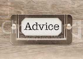 Advice Metal File Cabinet Label Frame on Wood