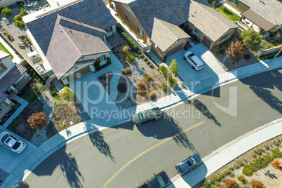 Aerial View of Populated Neigborhood Of Houses