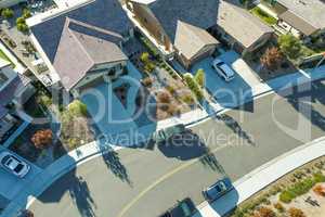 Aerial View of Populated Neigborhood Of Houses