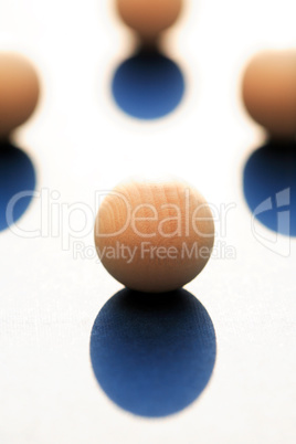 Wooden Balls With Shadow