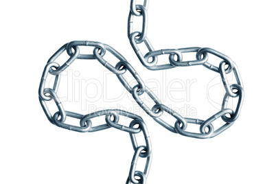 Metal Chain On White