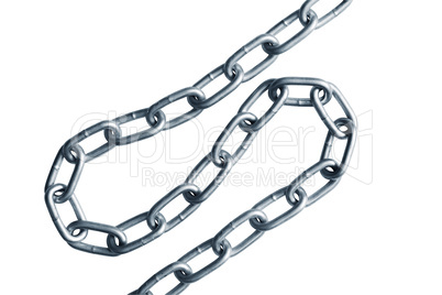 Metal Chain On White