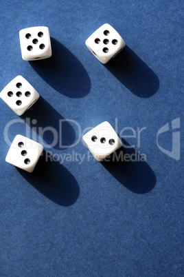 Dice Game On Blue