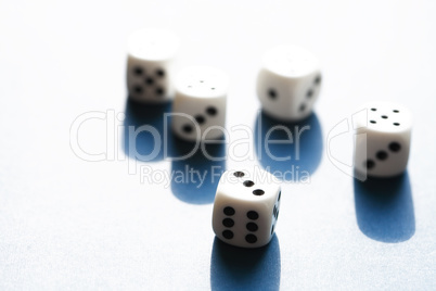 Dice Game On Blue