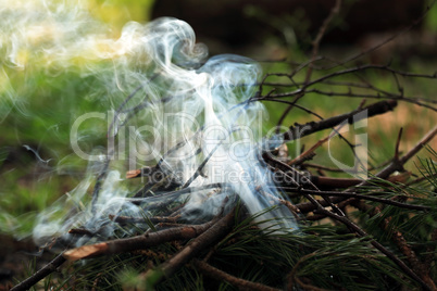 Campfire With Smoke