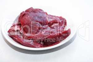 Raw Meat On Plate