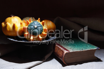 Pumpkins And Book
