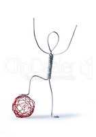 Wire Man With Ball