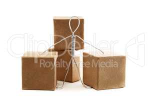 Man Among Cardboard Boxes