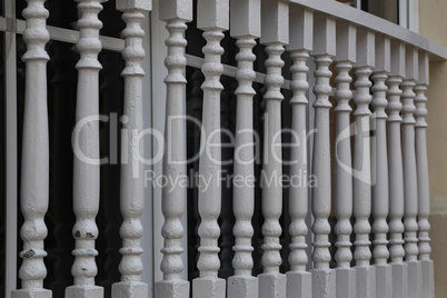 White painted railings in the old house