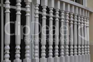 White painted railings in the old house