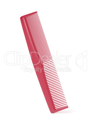 Red plastic comb